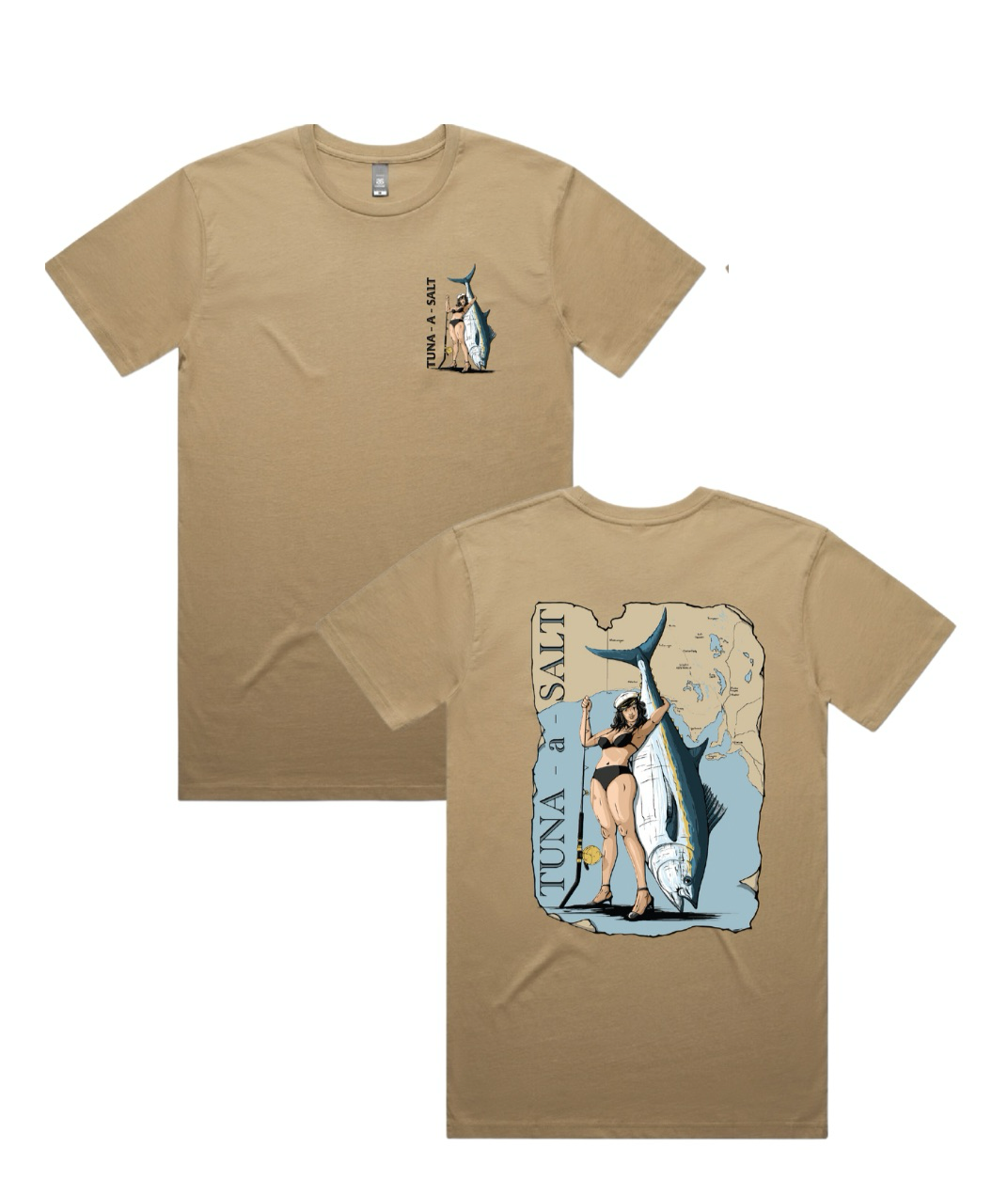 Wild Catch Tee in Sand