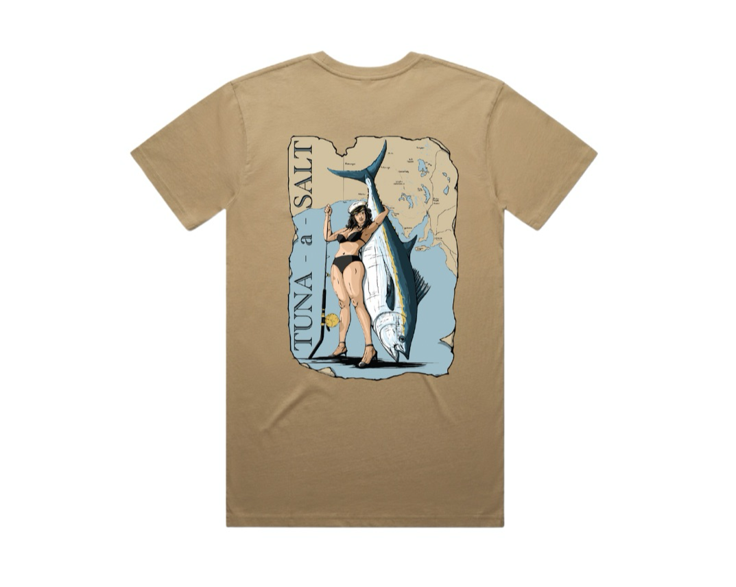 Wild Catch Tee in Sand