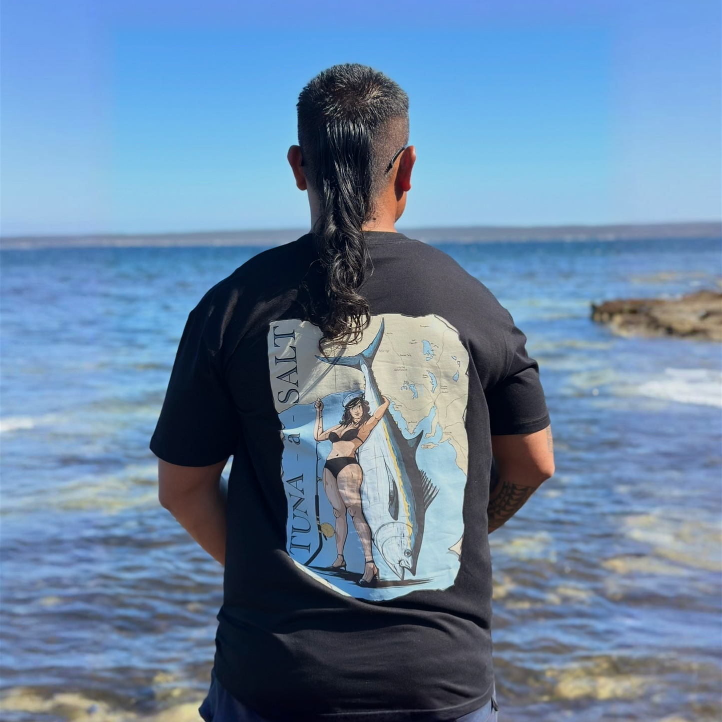 Wild Catch Tee (Black & White)