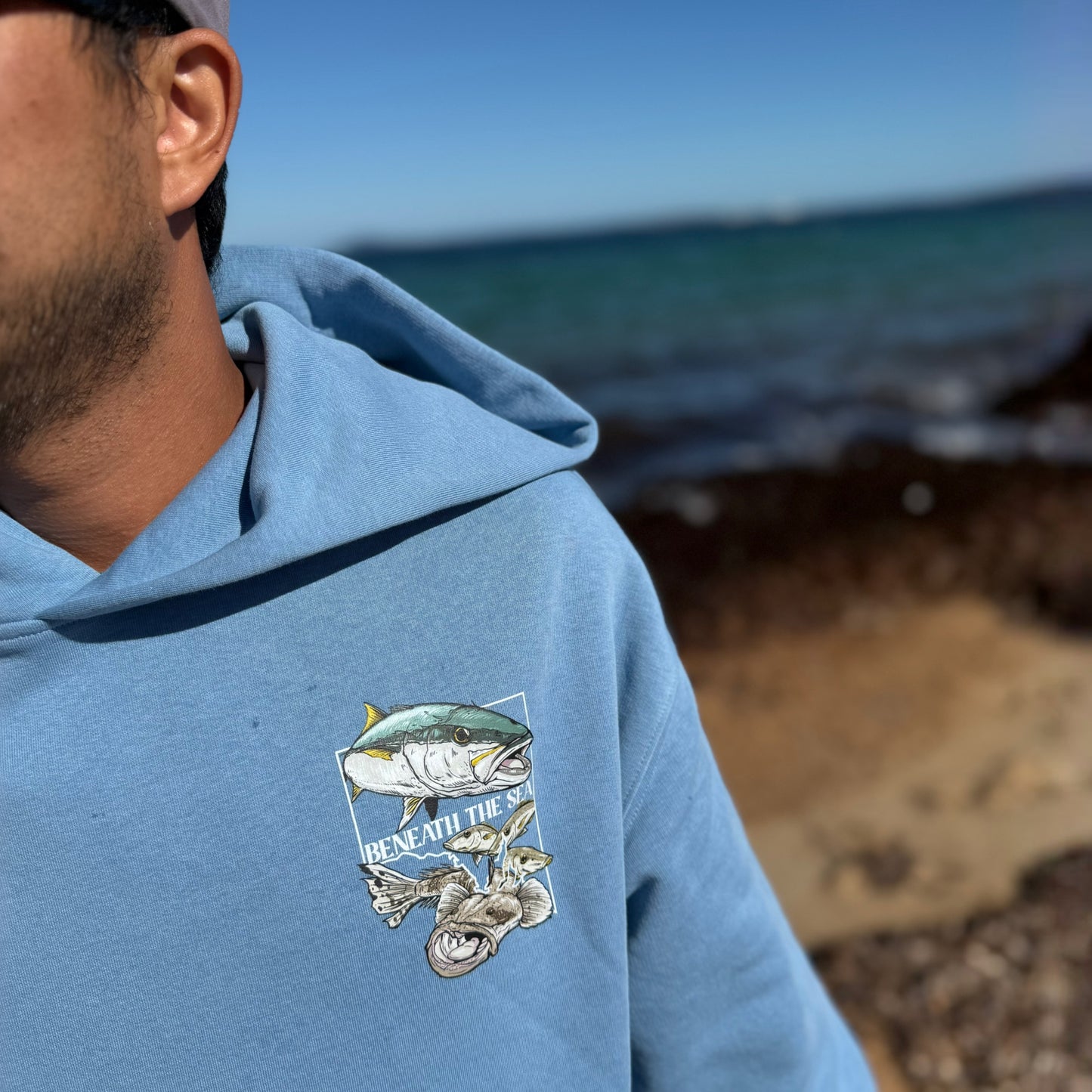Beneath The Sea - Carolina Blue Relaxed Hoodie